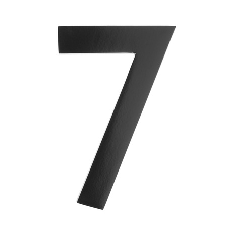 Architectural Mailboxes Brass 4 inch Floating House Number Black 7 3582B-7